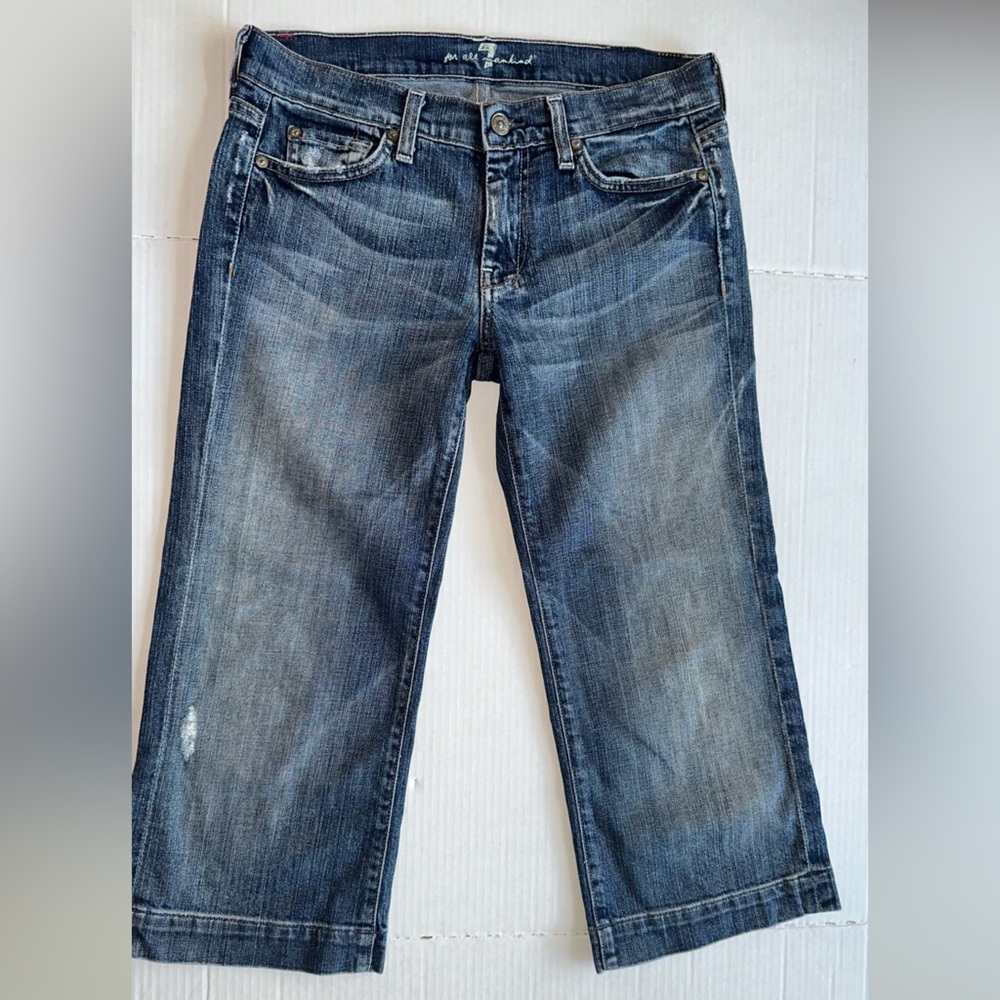 Seven 7 For‎ All Mankind Women’s Dojo Shorts Jeans Size 28 Blue Lagenlook Beach